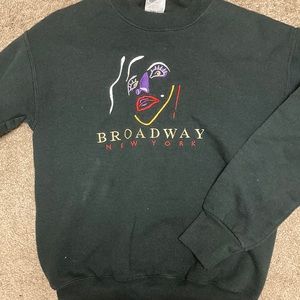 vintage broadway new york crewneck
